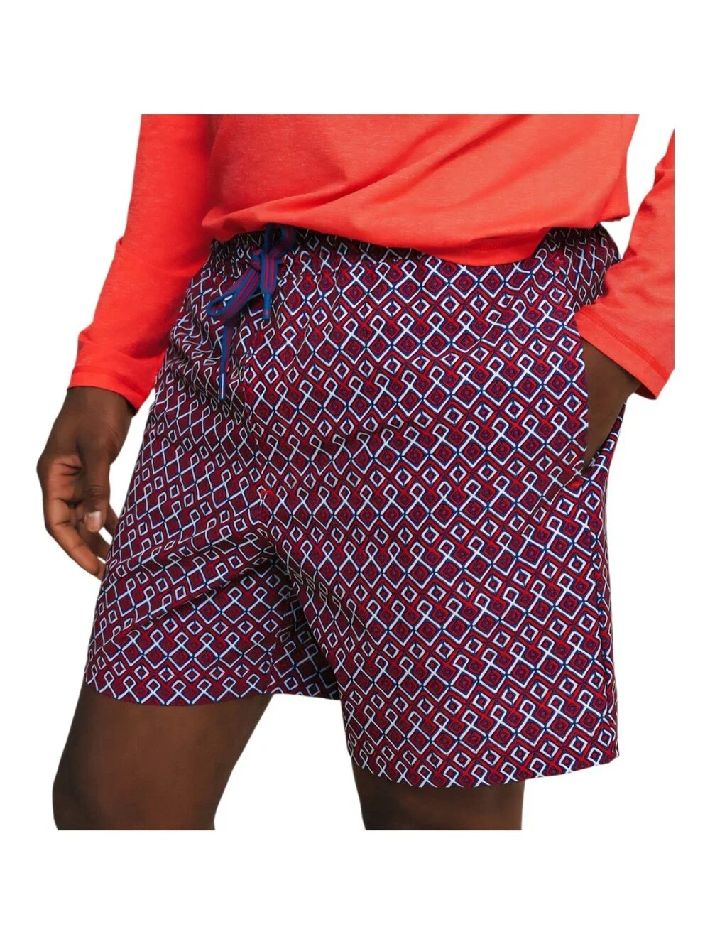 NWT Southern Tide Marine Mirage Maritime 6'' Swim Trunk, Mens Large